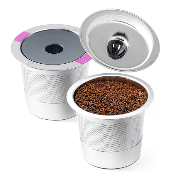 Metal Kaffeepud Stål Genanvendelig Genopfyldningsfilterkop Enkelt til Kaffemager