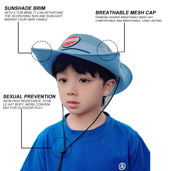 Bucket Hat, 2,7\" Bredd Solhatt - Kjøles Når Den Er Vått, Stor Bredd