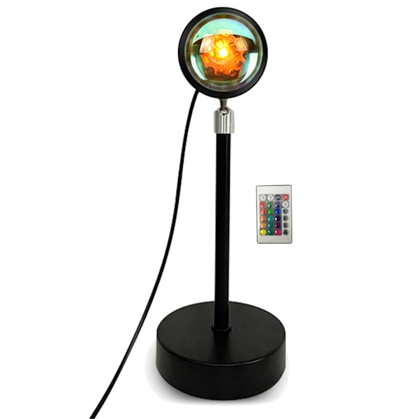 Stemningsfull Projektorlampe 16 Farger 180° Rotterbar Fjernkontroll RGB Projeksjonslys for Soverom