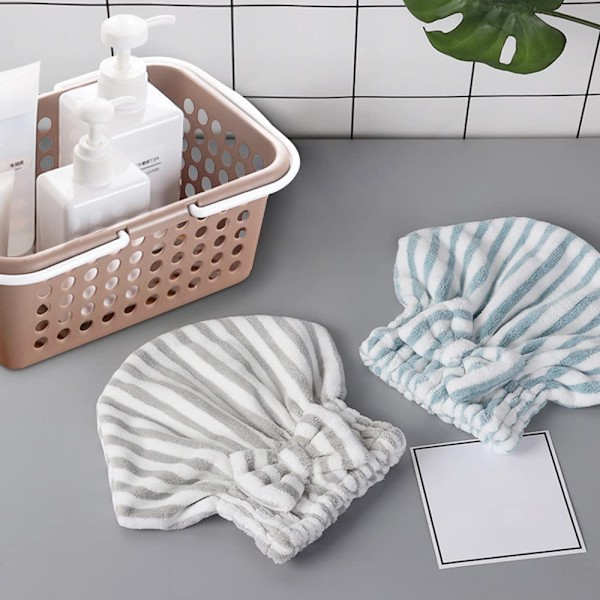 Återanvändbara Hårhanddukar, Extra Stor Mikrofiberhandduk, Anti-friss Snabbtorkande Turban för Kvinnor och Flickor (2 st)