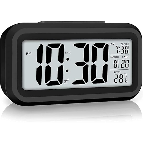Digital väckarklocka, LED digital klocka med temperaturvisning,