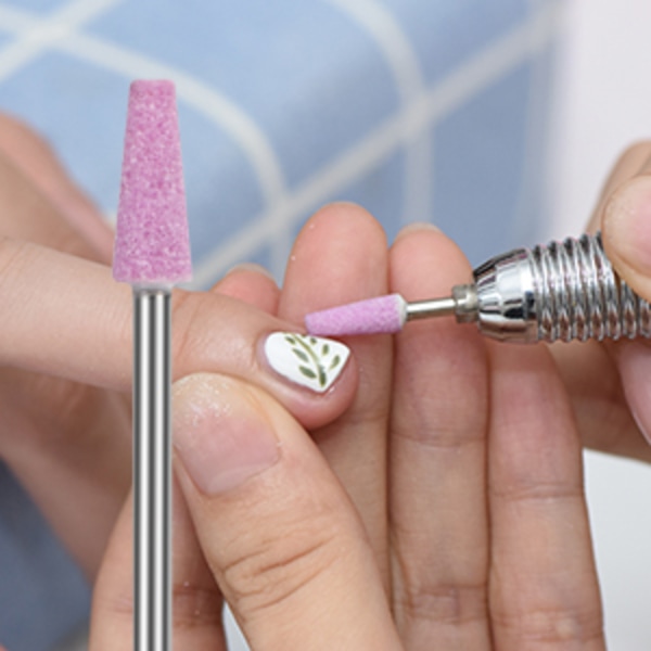 7 st nagelborrbitar för akrylnaglar, professionellt litet nagelborrbitset i volframkarbid för gelnaglar och nagelband