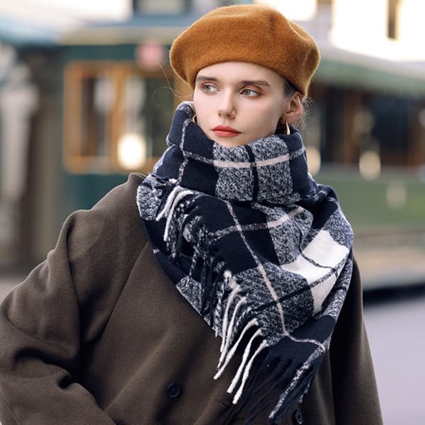 Sjal för kvinnor - Höst- och vintersjalar för damer, lång sjal Style 2