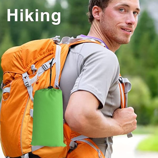 Sandtät vattentät lätt campingpresenning, hopfällbar och passar lätt i liten väska, för utomhusrekreation