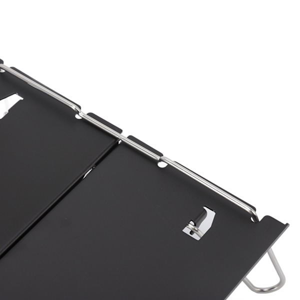 Utomhus hopfällbart bord i aluminiumlegering rostfritt stål svart bärbar picknickbord för camping resor bergsklättring