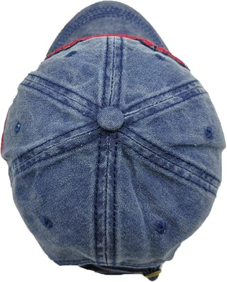 (blå) Baseball Cap Bomuld Justerbar Vasket Klassisk Far Hat Vint