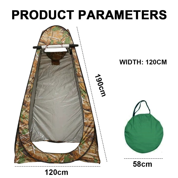 Pop Up Tält 75 tum x 47 tum x 47 tum, Camouflage Sekretess