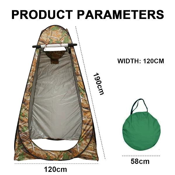 Pop Up-telt 75 tommer x 47 tommer x 47 tommer, Kamuflasje Personvern
