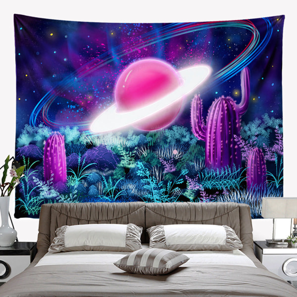 Planetary Tapestry reflekterar galaxrymden Tapestry Black Light Ta