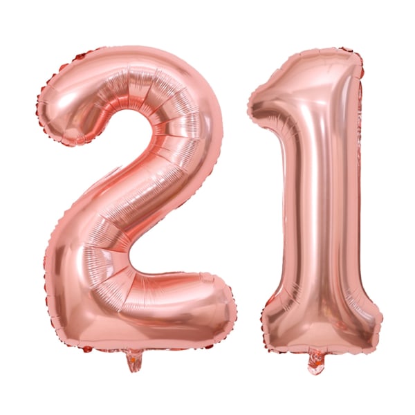 Rose Gold 18th/81th、21th/12th、30th/3rd、40th/4th Foil Mylar Balloons for Women Birthday Party Anniversary Decorations