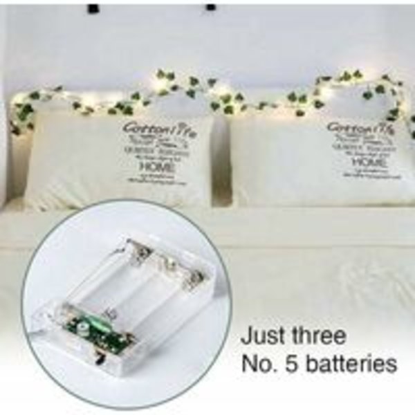 Lierre Lampe 20led Längd 2m Lämplig För Dekoration Jul Utomhus Dekoration Födelsedag Deko Sovrum Flicka Dekoration Bröllop Väggmålning