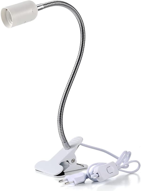 E27 LED Lampebase, 400mm Svanehals Lampeholderbase, E27 Gjenget