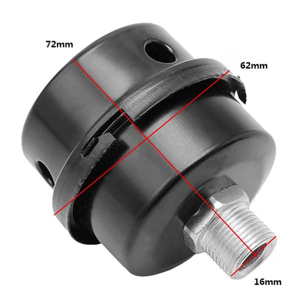 Ilmakompressorin äänenvaimennussuodatin (3/8\" 16mm kierre)