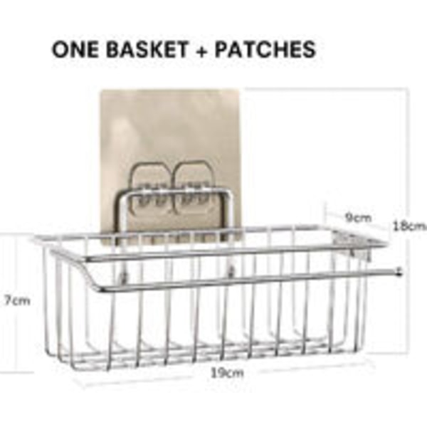 Diskho-arrangör, 2-i-1-svamphållare, köksarrangör för diskho, Caddy-arrangör, disktrasehållare, köksarrangör, rostfritt stål,