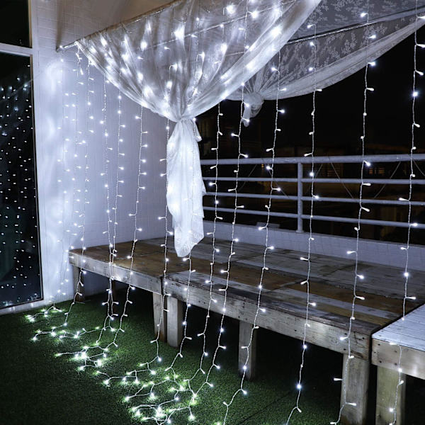 Led Lichtervorhang, Lichternetz 3x3m 300 Leds, IP44 Wasserfest N