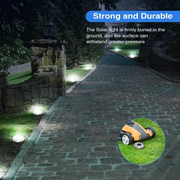 Solcelled Udendørs Havelys, 8 LED Indbyggede Solcellelys