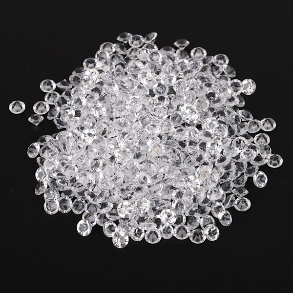 Resin Rhinestones Transparent 6mm Plast Akryl Ädelstenar För Festdekorationer Bordsdekorationer Bröllopsdekor
