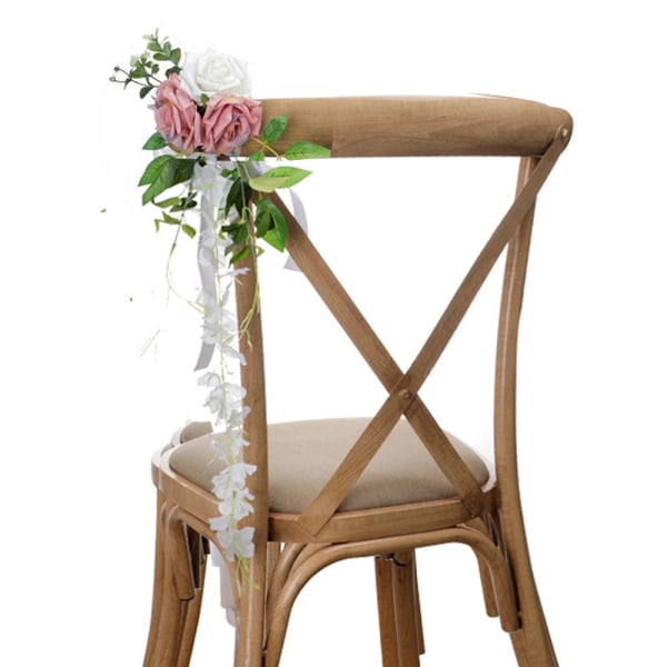 Blomsterarrangemang för bröllopsceremoni, gångstol, baksida F