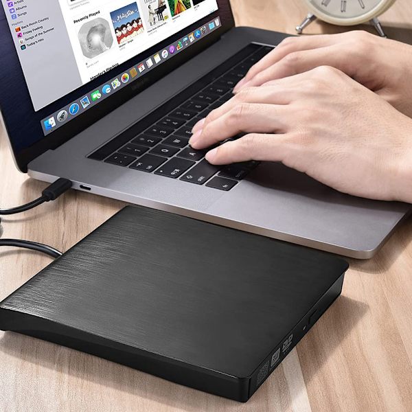 Extern CD DVD-enhet, USB 3.0 bärbar CD DVD +/-RW-enhet Slim