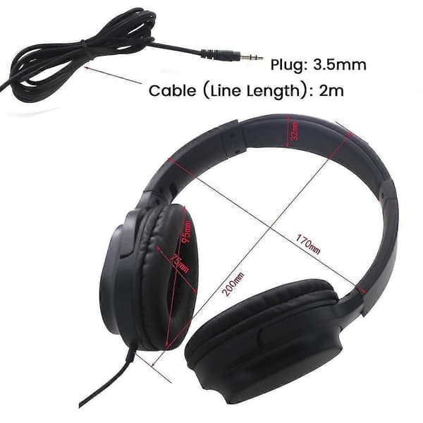 Gitarrhörlurar Gitarrförstärkare Ljudmixer Over-Ear Headset Infällbara Vikbara Trådbundna Stereo