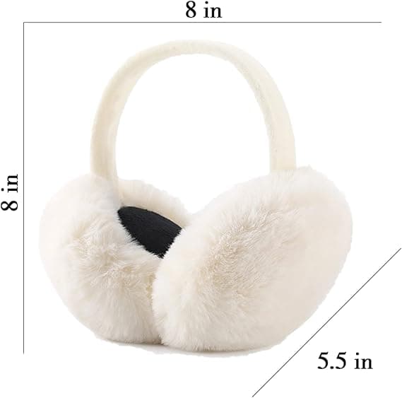 Ørevarmere til kvinder Vintertilbehør Plysset Fluffy Foldbar Therm