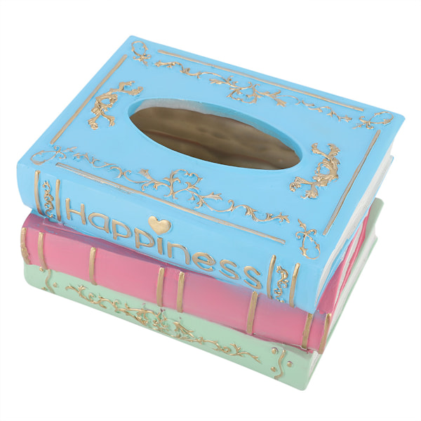 Antik Bok Tissue Box Omslag, Stilfull Servetthållare Passar För En Mängd Olika Rumsdekorationer Och Kan Användas Som En Tissue Box (Natur)