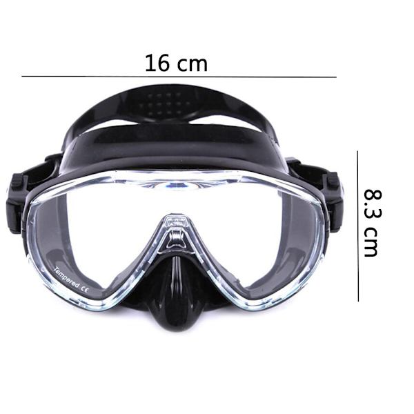 Torr snorkelset, anti-imma och panoramisk bred vy dykmask, enkel andning och professionell snorkelmask med mjukt munstycke, snorkelset för