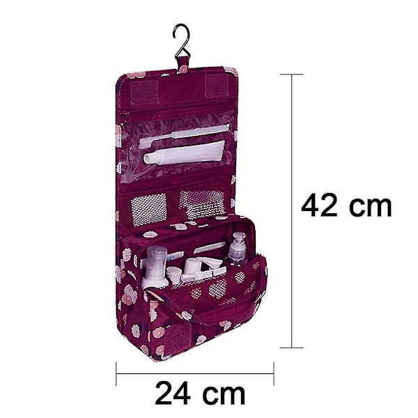 Bærbare Rejseopbevaringsposer med Flere Lommer Stor Kapacitet Foldbare Toilettasker Organizer Udendørs eller Hjemme Makeup Kosmetikposer -style 1
