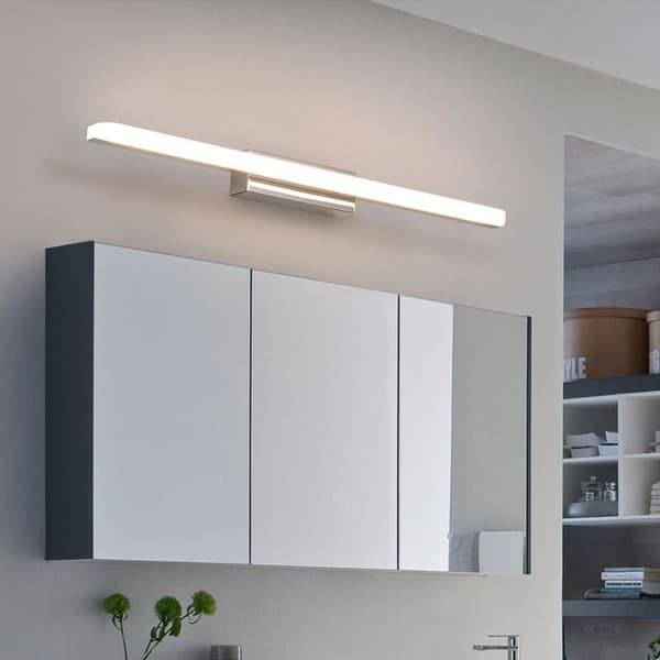 Moderne baderomslampe, integrert LED-baderomsbelysning for speilfrontlamper, rustfritt stål kromdesign, konstruksjon av høy kvalitet for