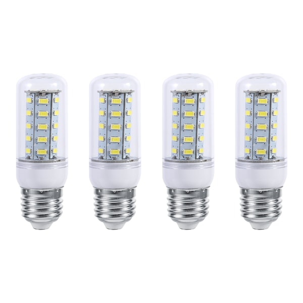 4 st E27 LED-lampor för takbelysning, 110 V, vit