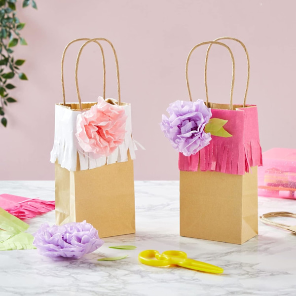 50-pack presentpåsar i kraftpapper med handtag, 15*21*8