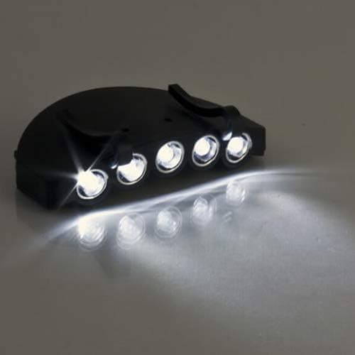 Clip Hodelykt 5LED Roterbar Caps Hatt Lys Ball Caps Visirlys P