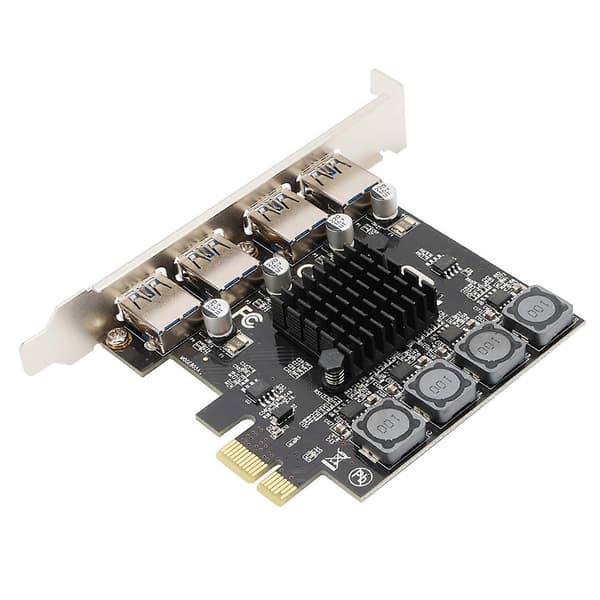 PCIe USB 3.0 expansionskort PCI Express till USB-adapter HUB-kontroller 4 portar