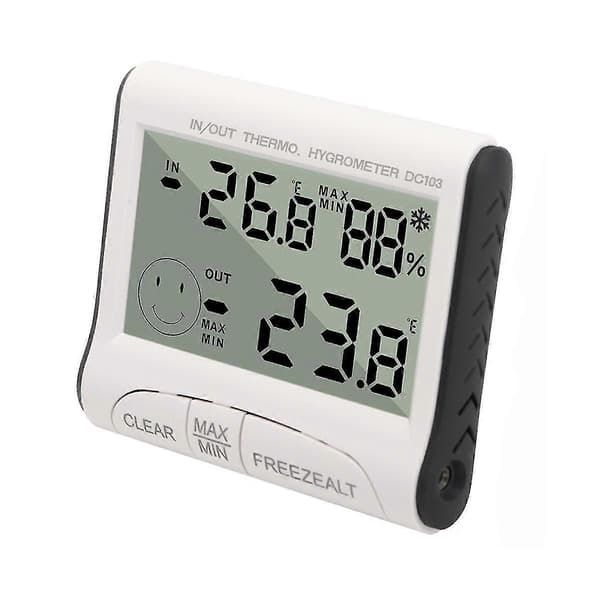Digitalt LCD Termometer Hygrometer Indendørs Mini Temperatur Fugtighedsmåler Sensor Med Probe Frost A
