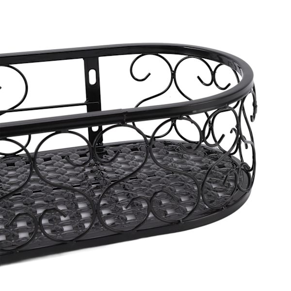 Blomsterpottestativ Jern Blomsterpotte Organizer Plante Ramme til Dekoration Indendørs Stue Balkon Sort til 6,5 cm/2,6 tommer Gelænder