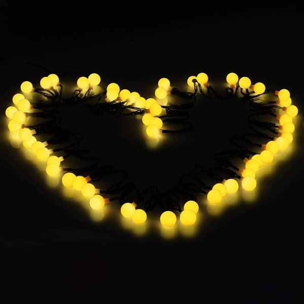 1,8 cm Färgglad Bubbelboll Solcellsslinga Utomhus 50 LED-lampor 9,5