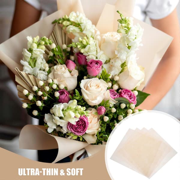 50 ark bukettomslagspapper DIY presentinslagning dekorativt förpackningsfoderpapper blomsterpapper