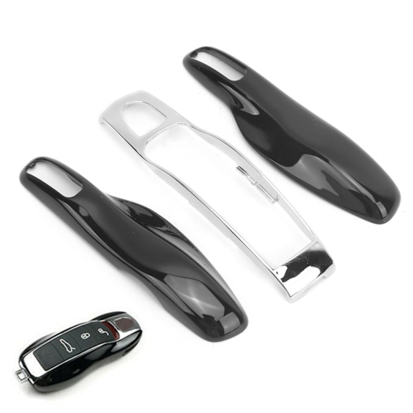 Nøkkelhusbeskyttelse for Porsche 911/Panamera Macan Boxster (Svart Sølv)