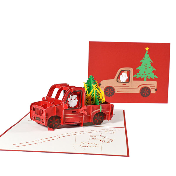 2st tecknad 3D julgran ren jultomten välsignelse