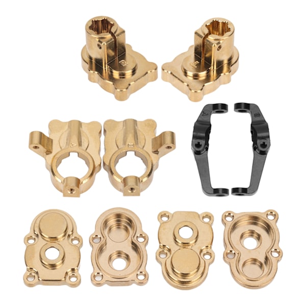 RC Styrkopp Uppgraderingsset Koppar Exakt Bakaxel Hylsa Växelskydd Set för FCX24 1/24 Klätterbil Guld