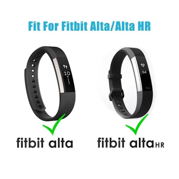 Kompatibel med Fitbit Alta Band Metall, Rustfritt Stål Band Justerbar Tilbehør Armbånd Small Large for Alta Armbånd Kvinner Menn