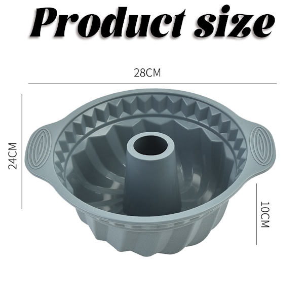 Silikonform för kakor, spiralmönstrad kakembryobakform, bakverktyg, chiffonkakform, non-stick kakform