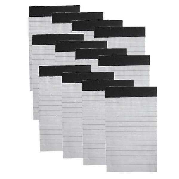 12 stk. Hvite Lommebok Notatbok Refiller 3x5 Tommer Håndskrift Notatbok Med 30 Per Refill Memo Bok