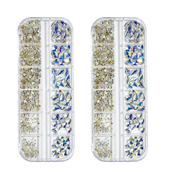 Multiforme Rhinestones Glasdiamanter til Neglekunst Smykker Dekoration