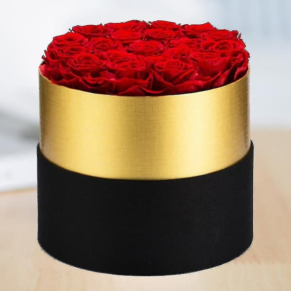 Konserveret evighedsblomst i æske – perfekt til bryllup, mors dag, jul, valentinsdag og jubilæum