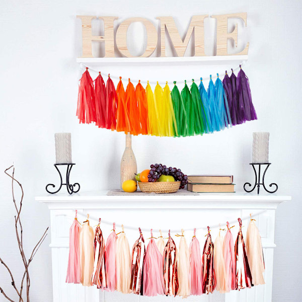 Tassel Streamers Festpynt Vævspapir Tassels Banner, Hængende Dekoration Dreng Fødselsdag Baggrund Dekor
