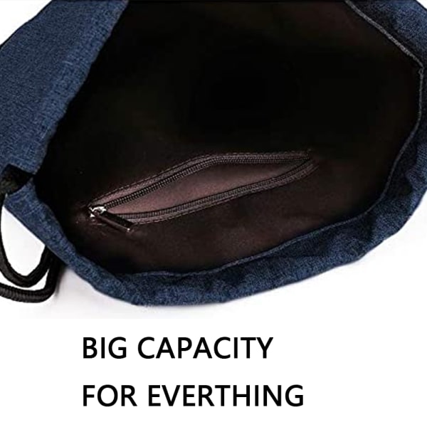 Dragkedja Ryggsäck Väska Sport Gym Säckpack