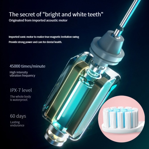 Elektrisk tandborste för vuxna - Uppladdningsbara tandborstar med hög power