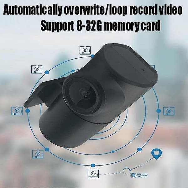 Mini Bilkörningsvideo Loop-inspelning Par Moning Vis Trådlös Dash Cam