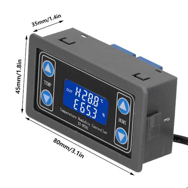 XYWTH1 Digital LCD Temperatur- og Fuktighetsregulatorindikator for Inkubasjon Oppdrett Drivhus